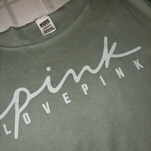 Victoria's Secret Wide Neck Fleece Cropped Sweatshirt